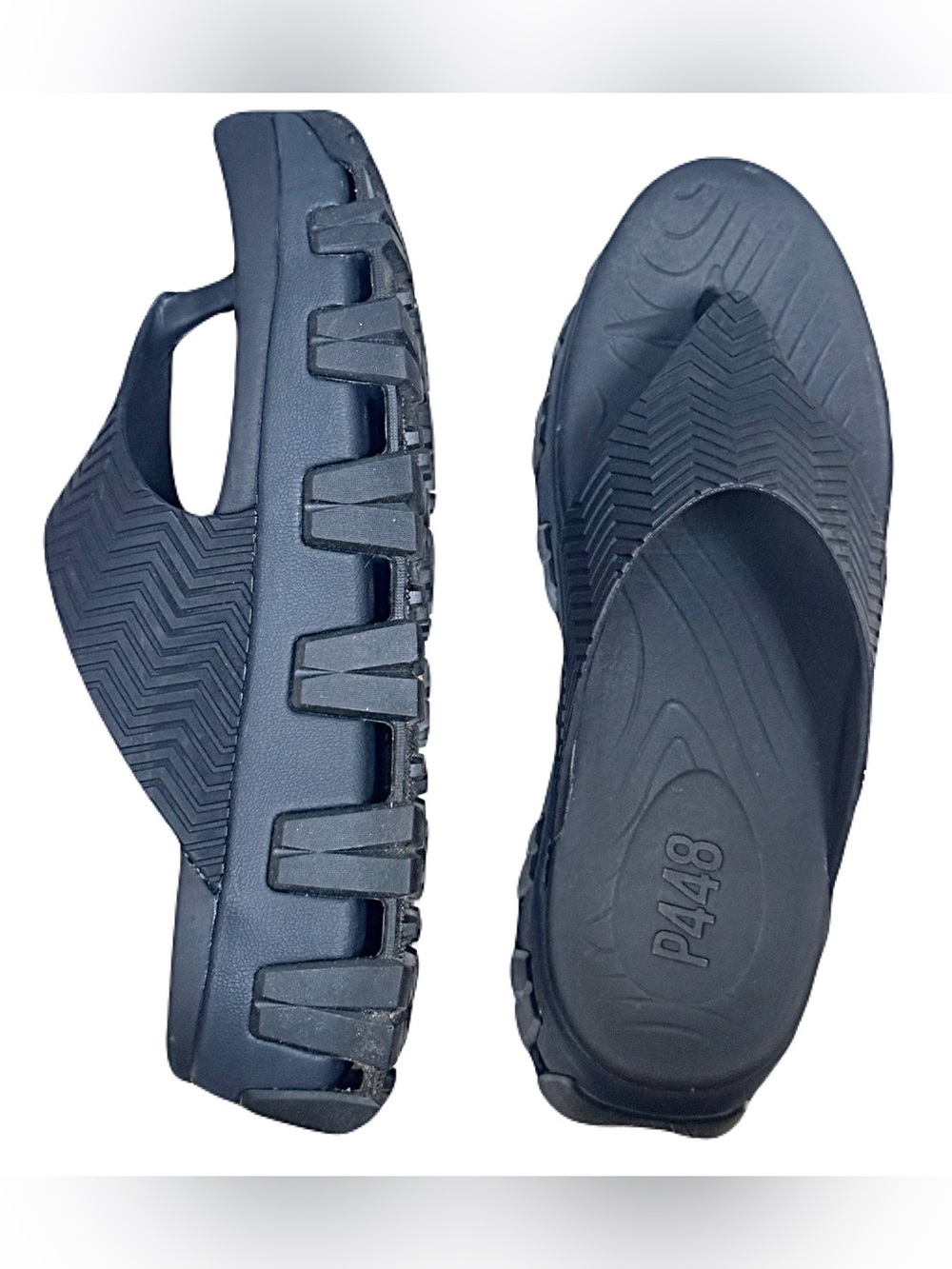 P448 Navy Blue Women's Slide Sandals